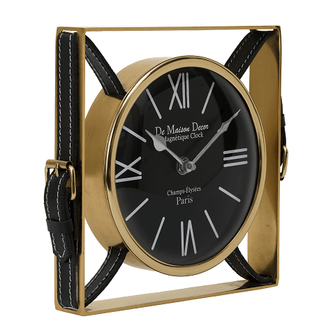 Timeless Straps Gold Table Clock - Ouch Cart 