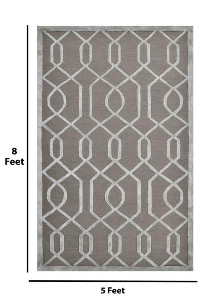 Saraswati Global Rug Handmade,Premium  Wool, Area Rug, 5x8 Elegant Designs, Anti-Skid & Anti Slip Backing Carpet , Ideal for Bedroom, Living Room, and Dining Room, Kids Room, Office Rug.