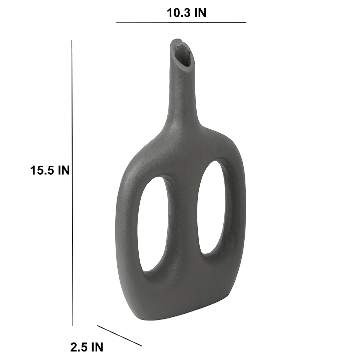 Otilia Grey Textured Vase - Ouch Cart 