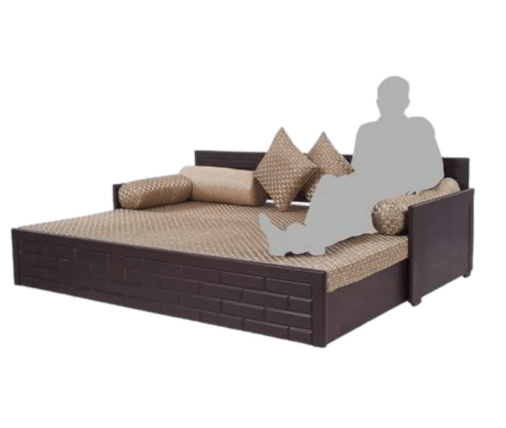 3 SEATER PULL OUT SOFA CUM BED SHEESHAM WOOD - Ouch Cart 