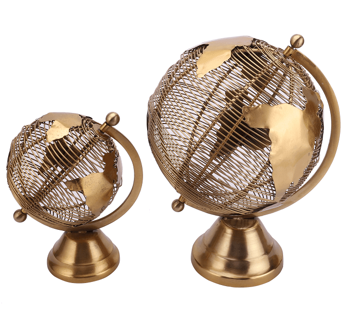 Solidarity Large gold Globes. - Ouch Cart 