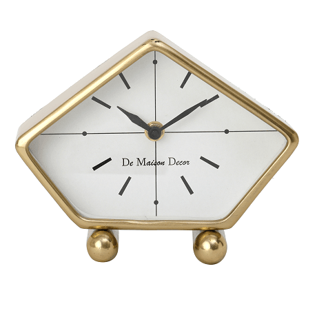 Penta Time Gold Table Clock - Ouch Cart 