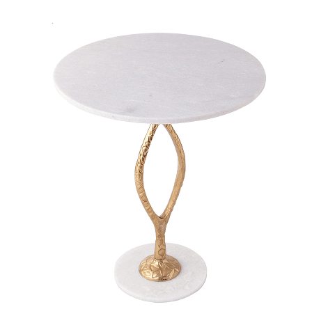 Round White Marble Table - Ouch Cart 