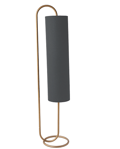 Graceful Grey & GoldCurve Floor Lamp