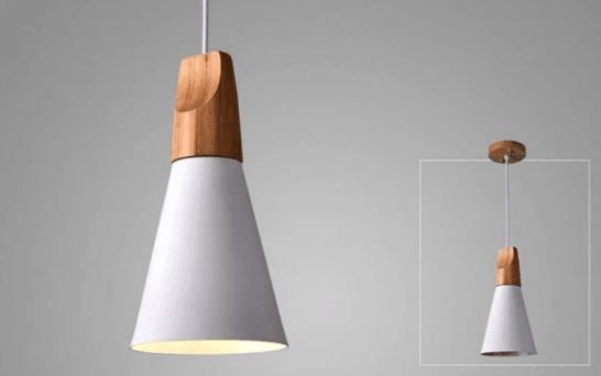 Modern Conical Nordic Pendant Light For Cafe & Bars With LED Bulb 1PC