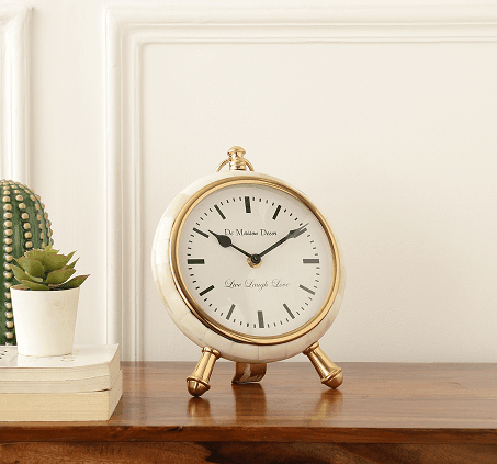 Bone-Framed Table Clock - Ouch Cart 