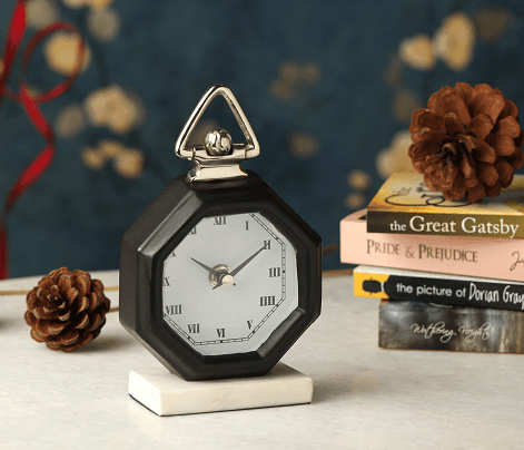 Black  Victoria Table Clock