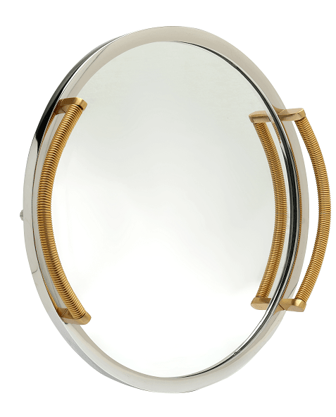 Allie Mirror Tray Gold Silver Medium Size - Ouch Cart 