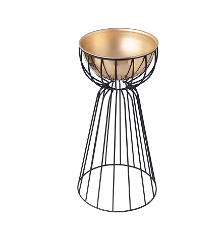 Twin Large Bloom Gold floor planters - Ouch Cart 