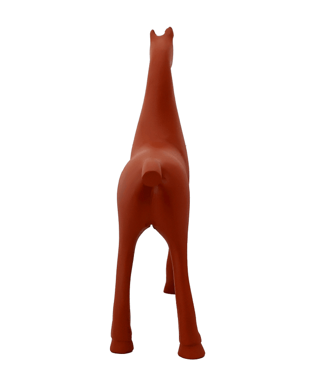 Enigmatic Equine Sculpture Terracotta - Ouch Cart 