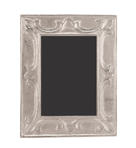 Leaf Pattern Photo Frame Silver Large Size - Ouch Cart 