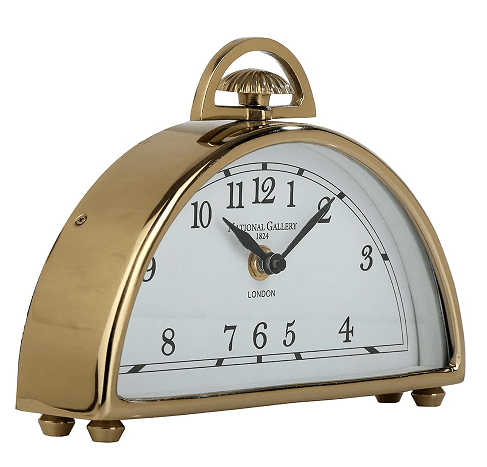 Luna Desk Clock in Gold