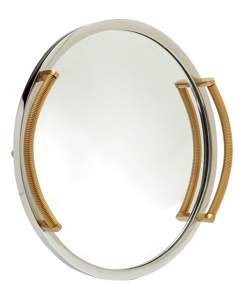 Allie Mirror Tray Gold Silver Large Size - Ouch Cart 