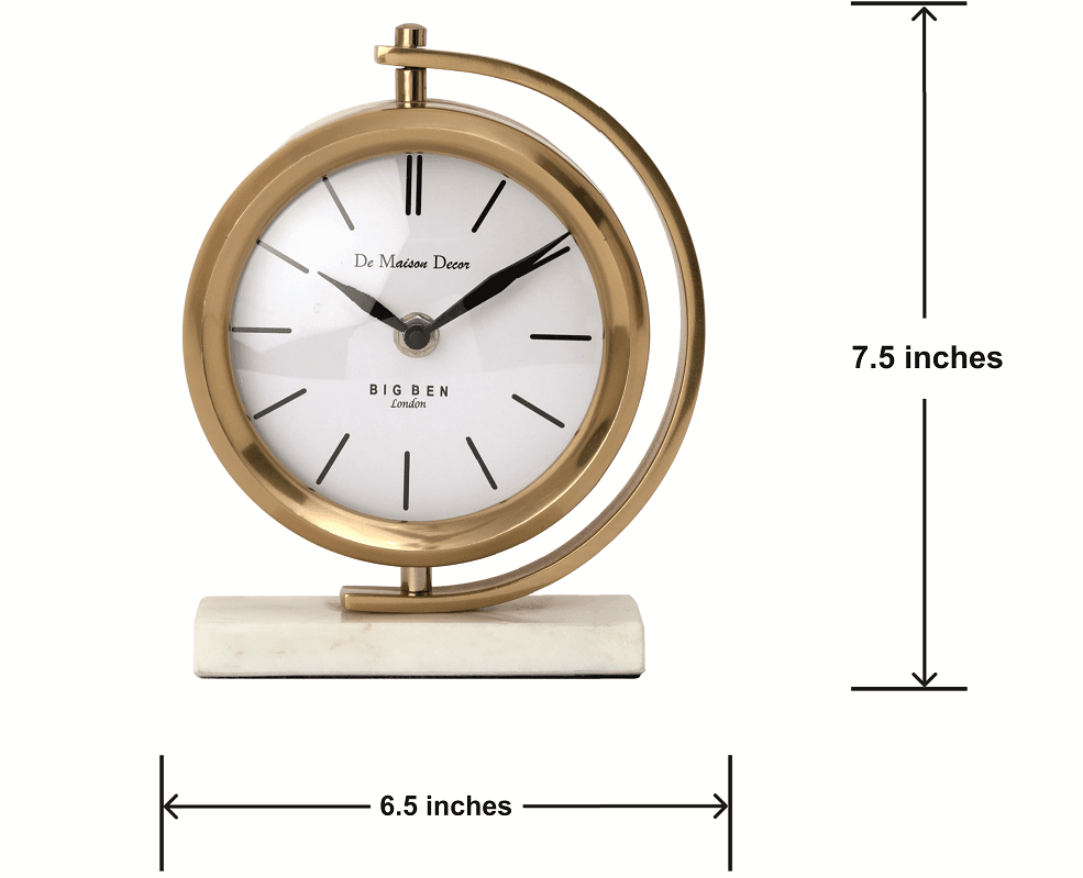 Marbellic Gold clock Table Clock - Ouch Cart 