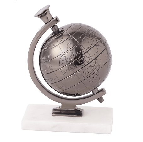 Miniature Metal Earth Black with White Marble Base - Ouch Cart 