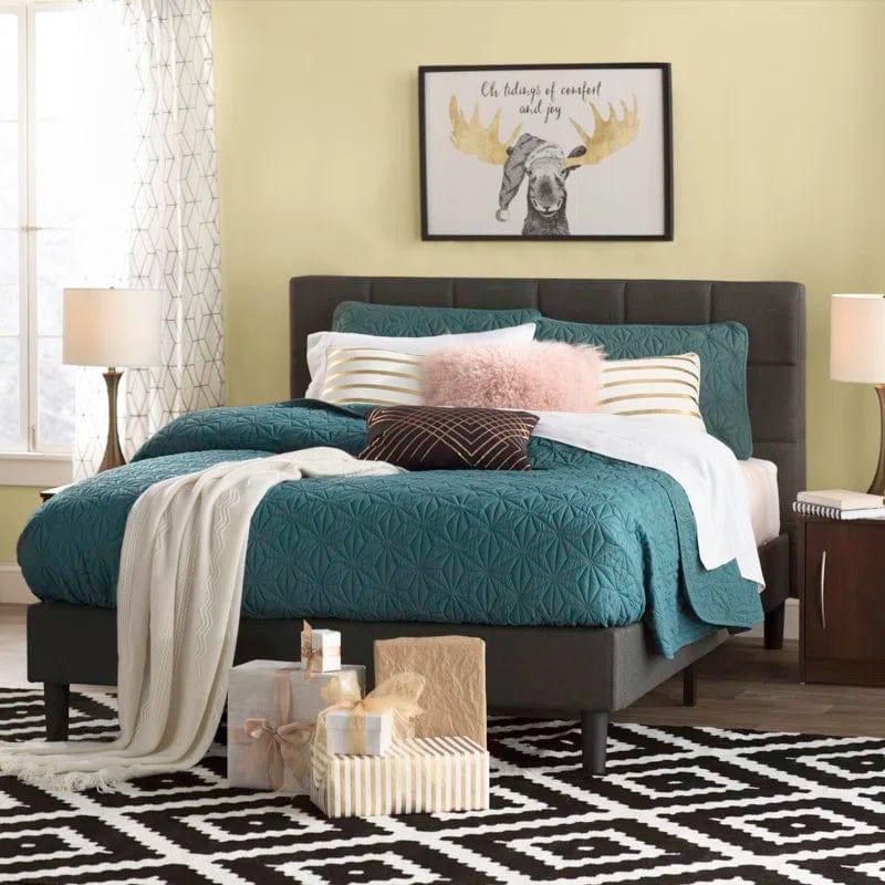 Cardington Padded Upholstered Bed Frame with Headboard - Ouch Cart 