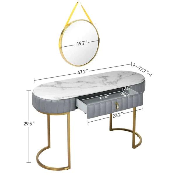 Fischer Müller Wide Vanity with Mirror dressing table design - Ouch Cart 