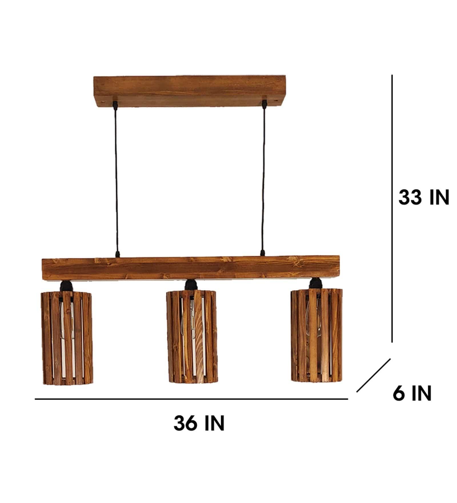 Casa Brown 3 Series Hanging Lamp (BULB NOT INCLUDED)