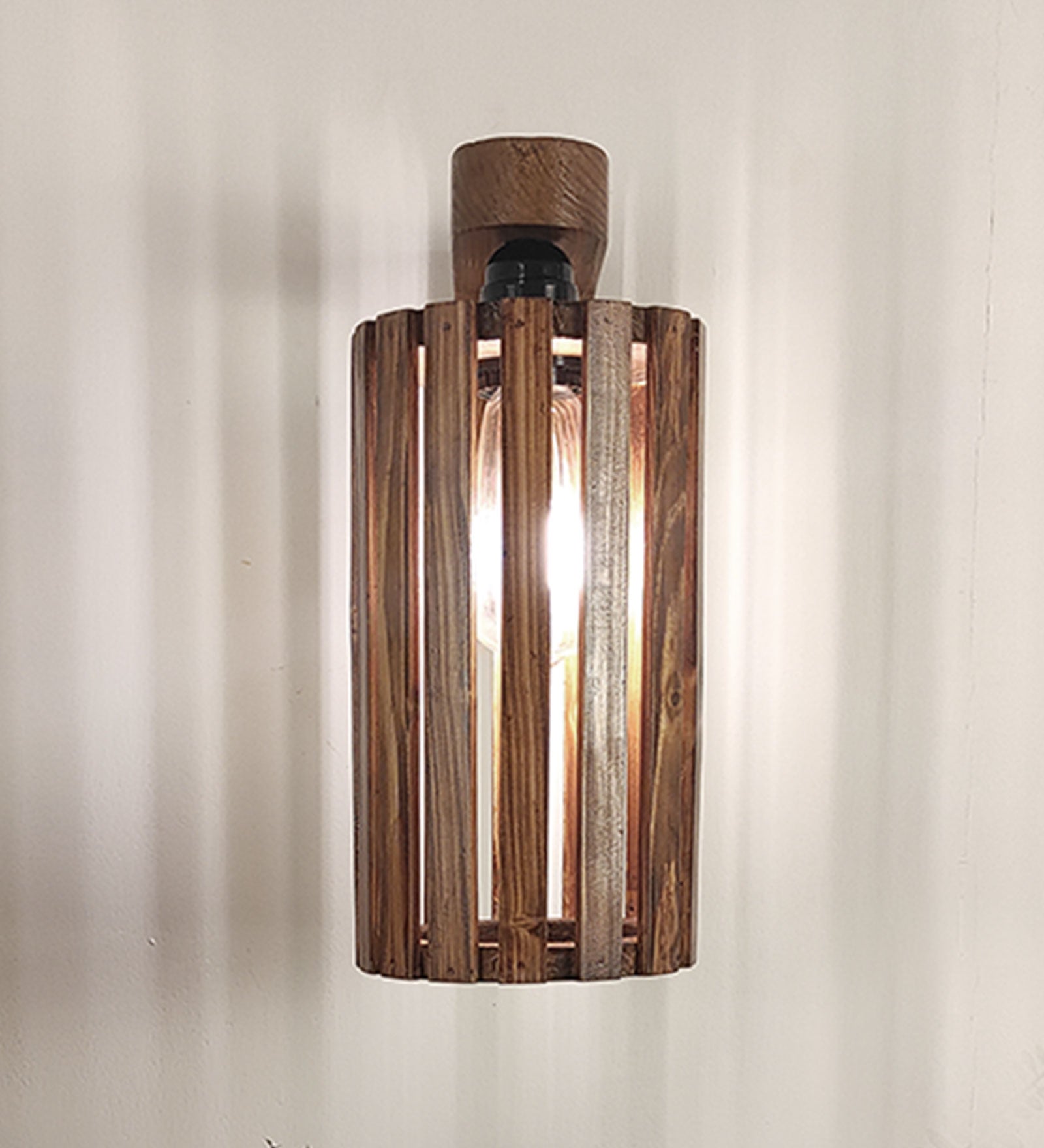 Casa Brown Wooden Wall Light (BULB NOT INCLUDED)