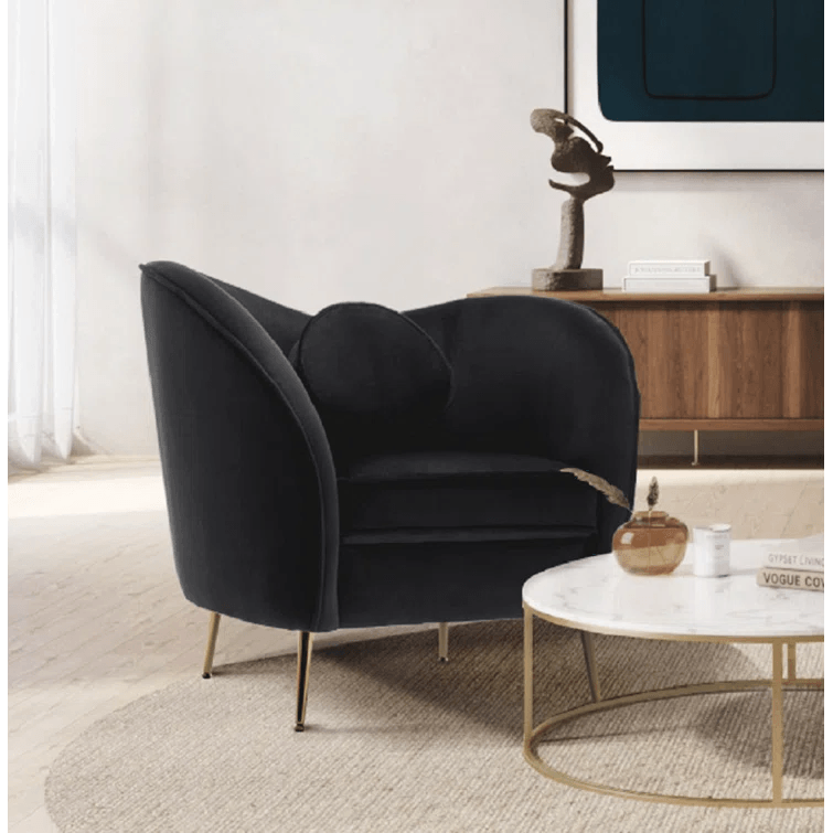 Castaneda Velvet Armchair - Ouch Cart 