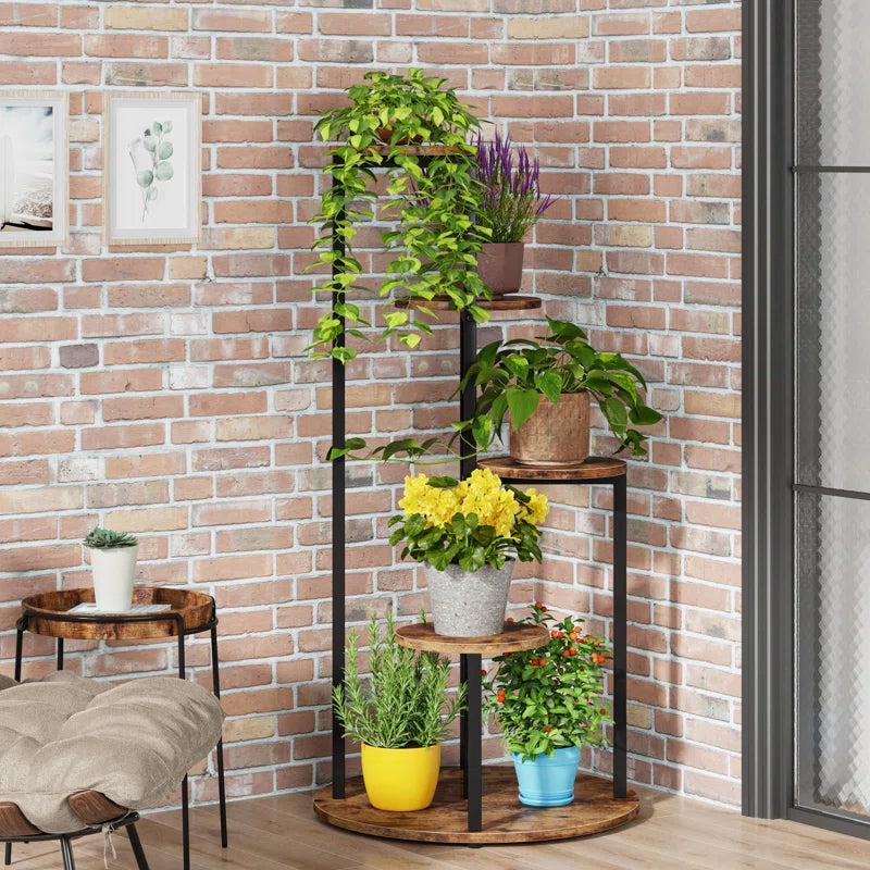 4-Tier Multiple Potted Plants Corner Stand