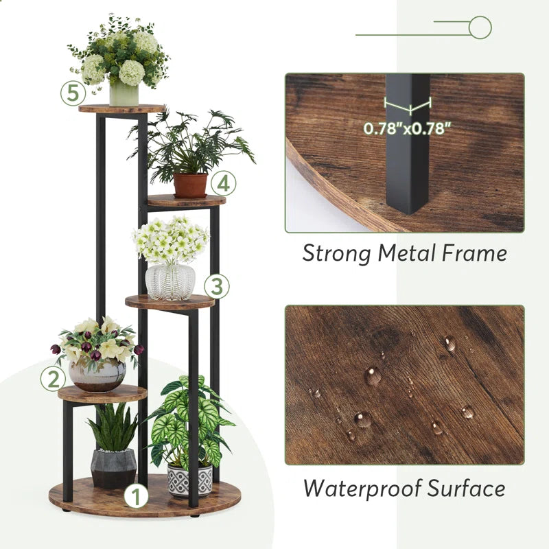 4-Tier Multiple Potted Plants Corner Stand