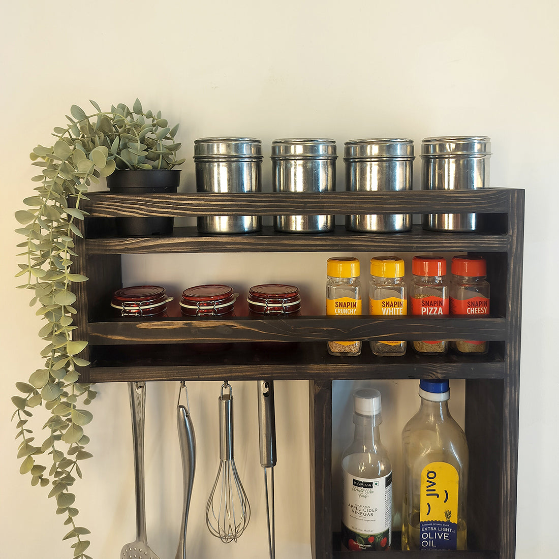 Caterina Wooden Kitchen Storage Rack