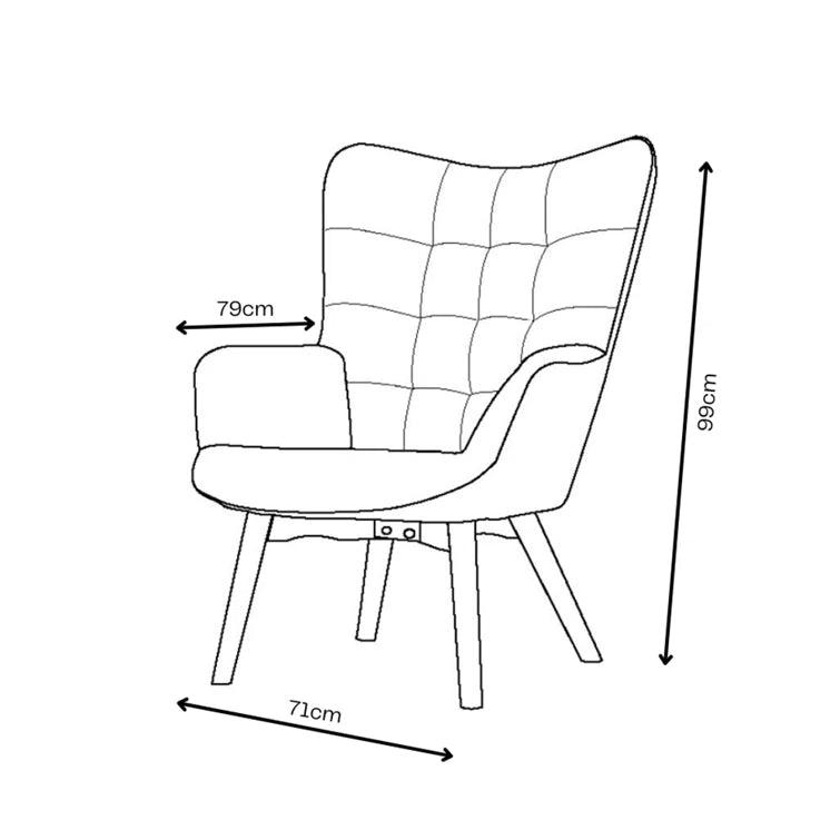 Cayden Upholstered Accent Chair - Ouch Cart 