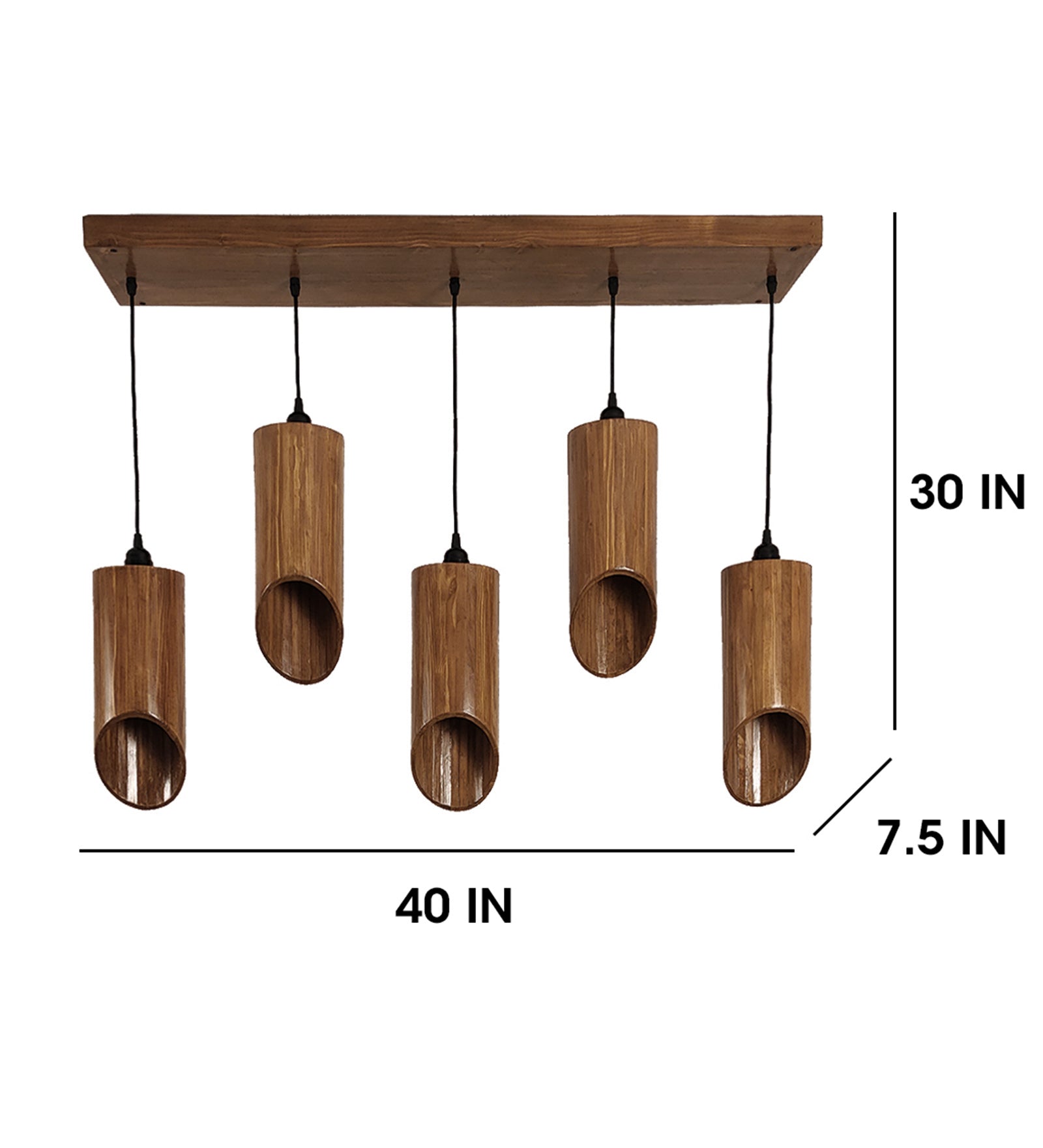 Cedar Brown 5 Series Hanging Lamp (BULB NOT INCLUDED)