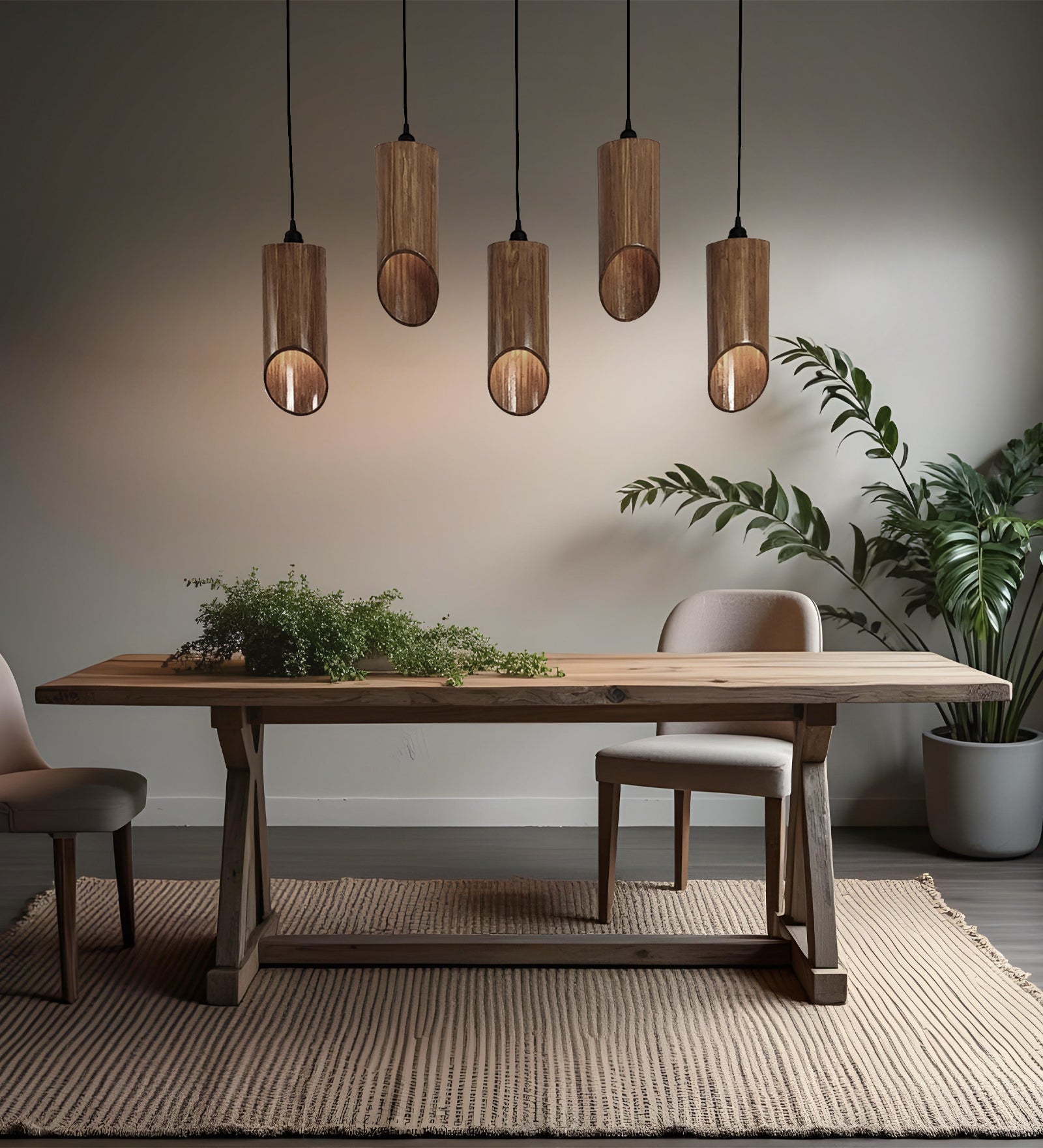 Cedar Brown 5 Series Hanging Lamp (BULB NOT INCLUDED)