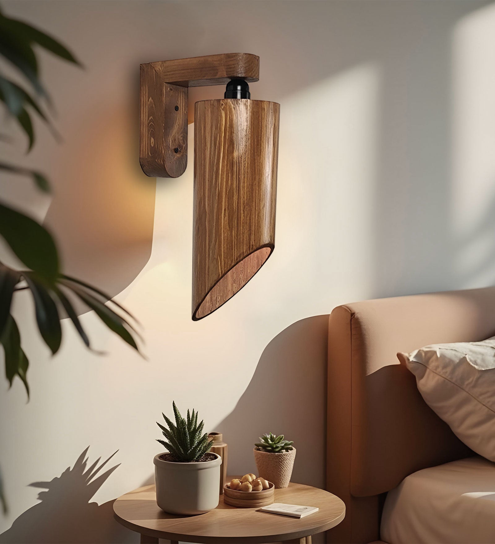 Cedar Brown Wooden Wall Light (BULB NOT INCLUDED)