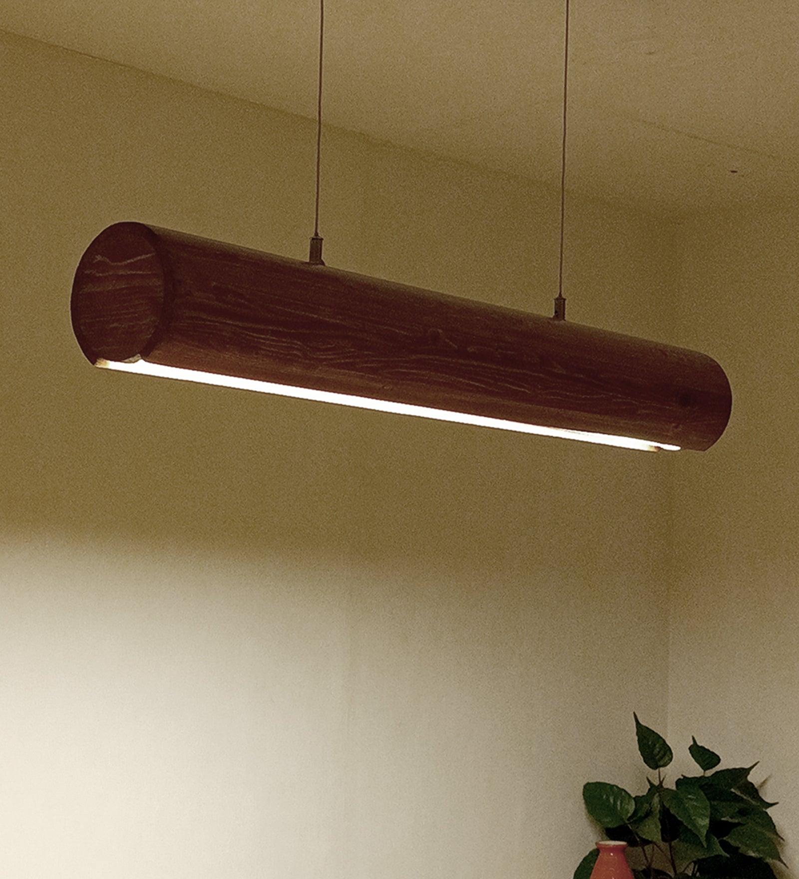 Cedar 36 Brown Wooden LED Hanging Lamp