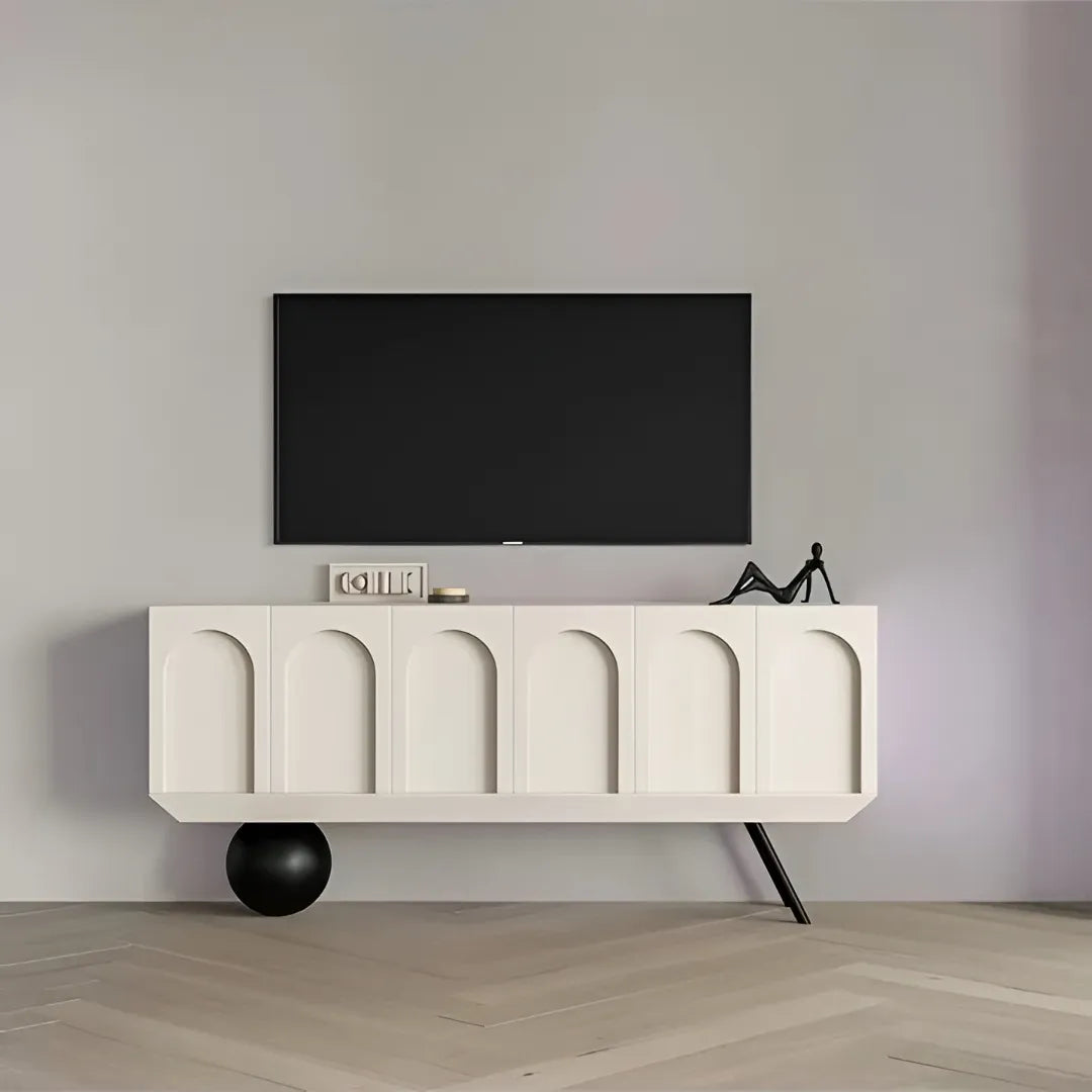Ouch Cart Forma Console Table – Modern Luxury Storage Console with Arched Shutter Design