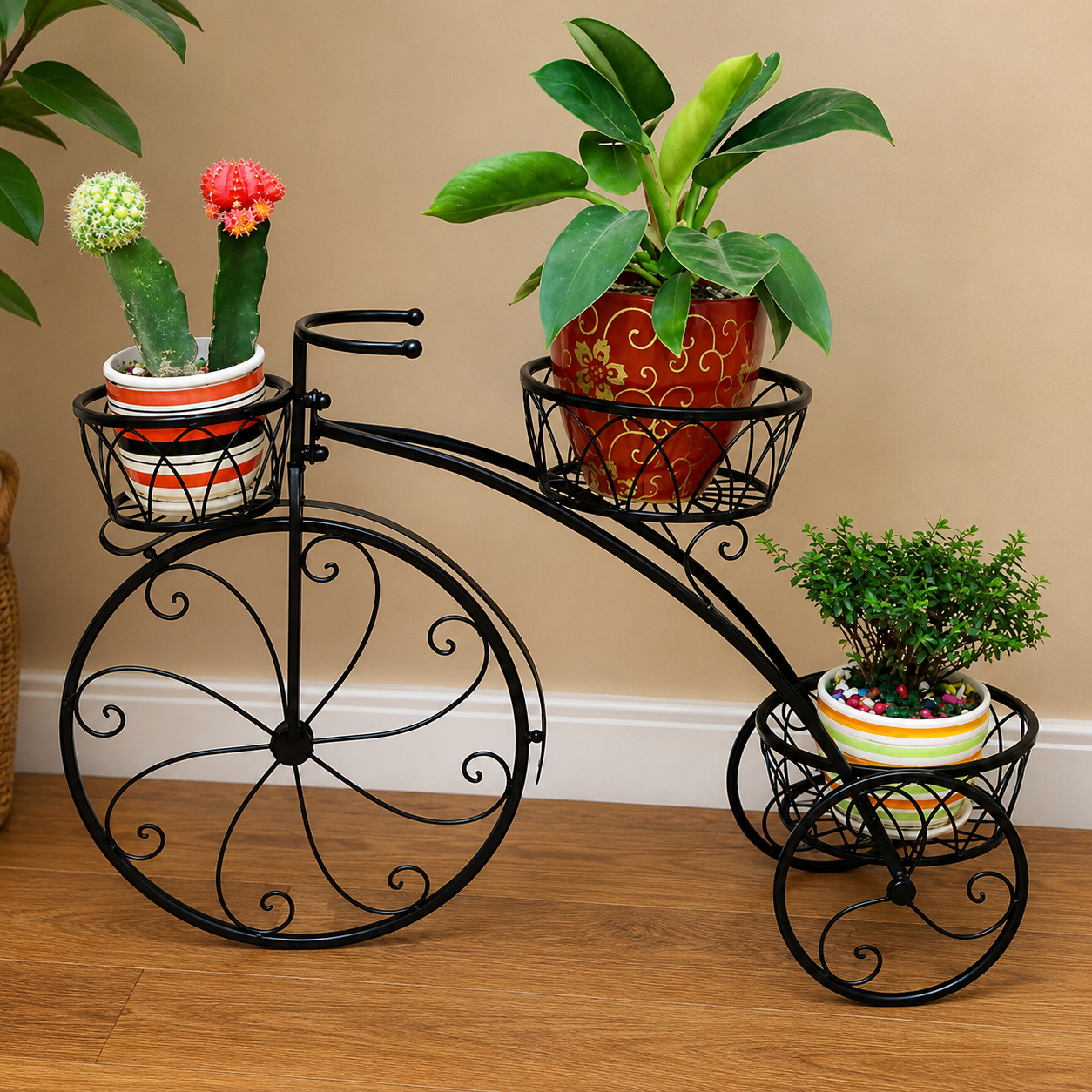3-Tier Garden Cart Planter Stand Flower Pot Stand
