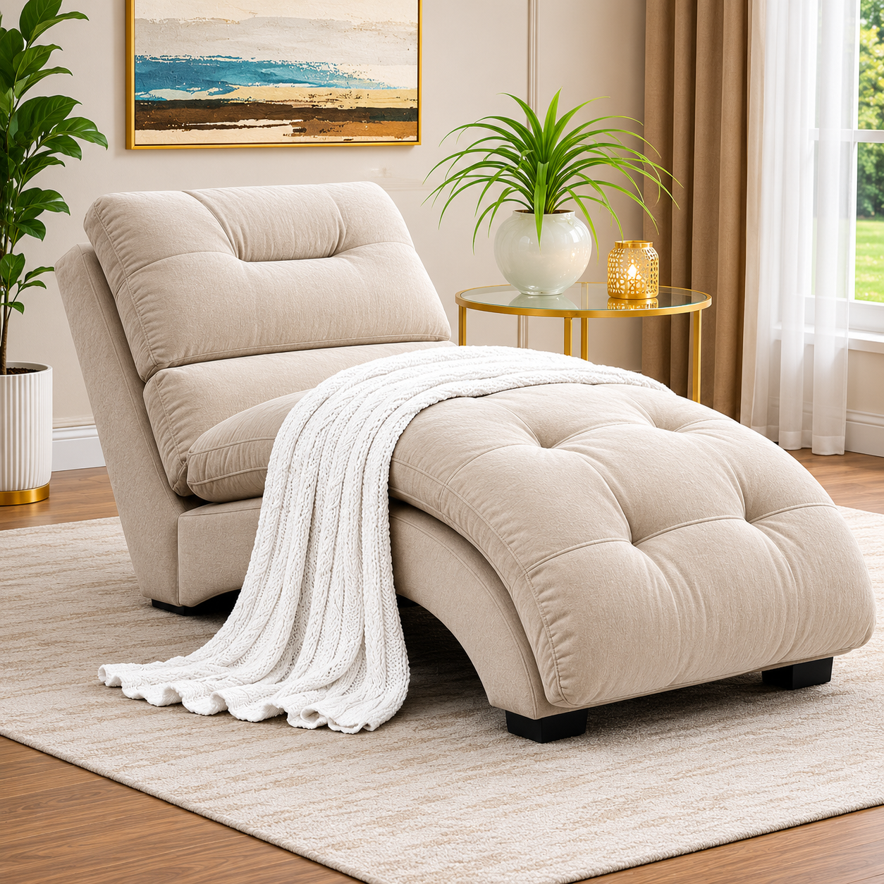Modern Premium Wooden Sofa Couch for Home & Office Chaise Lounge