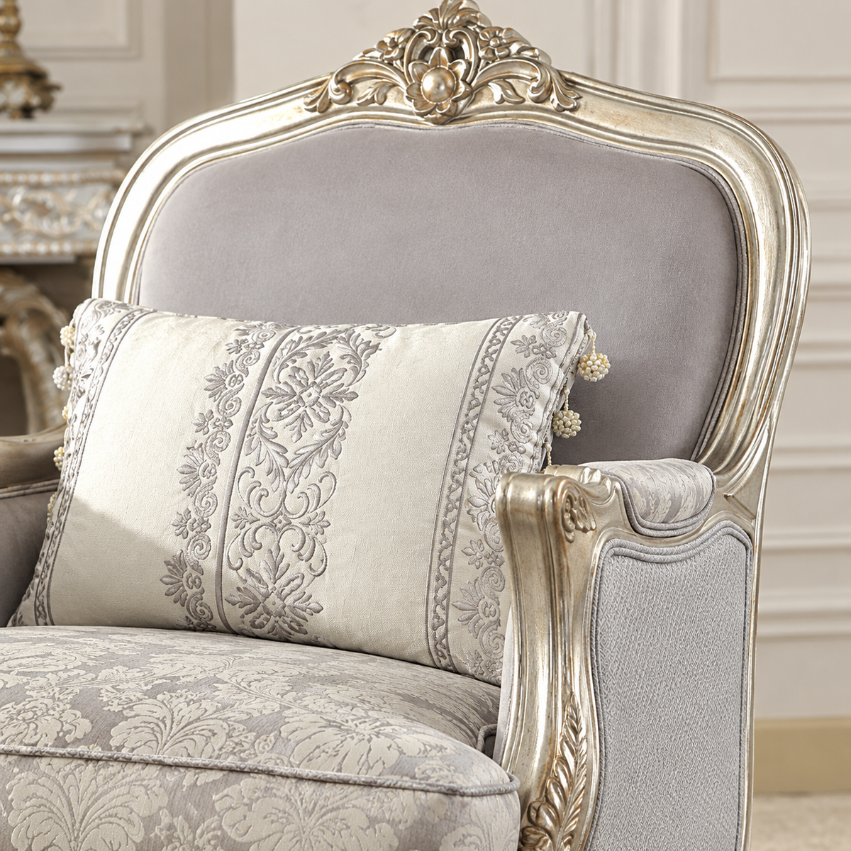 Ouch Cart Upholstered Camel Back Accent Chair for Living Room