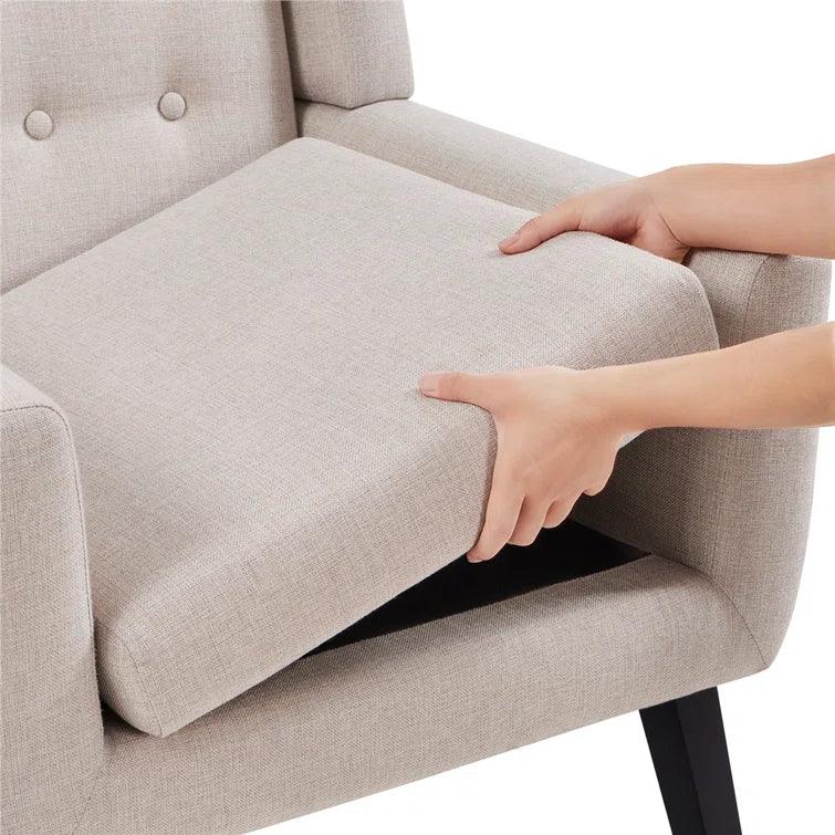 Chavtika Wide Tufted Polyester Armchair - Ouch Cart 