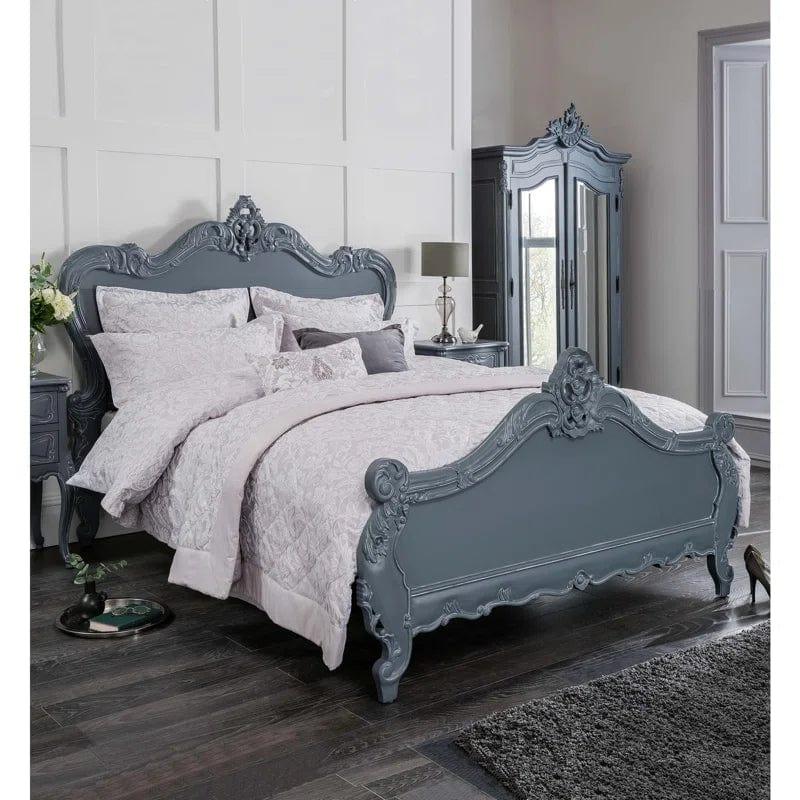 Chloe Antique French Style Grey Bed - Ouch Cart 