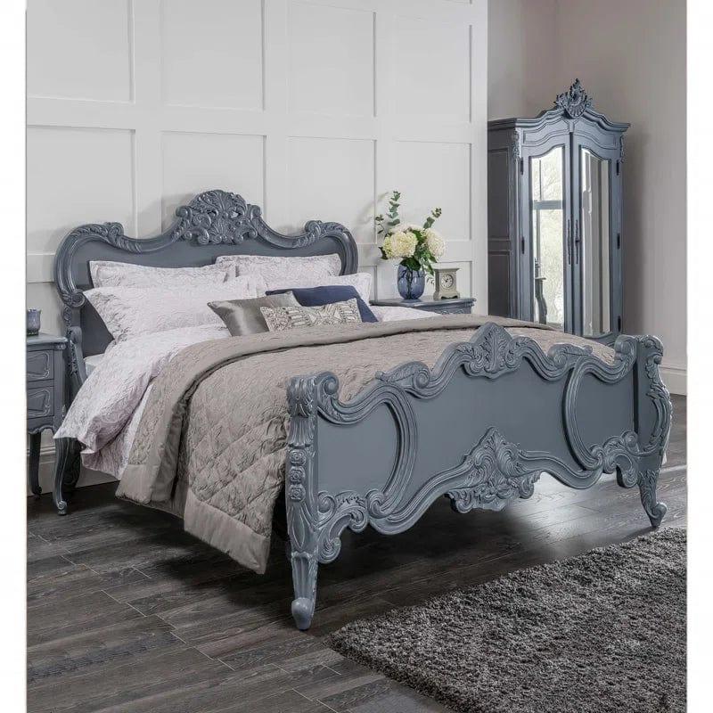 Chloe Antique French Style Grey Bed