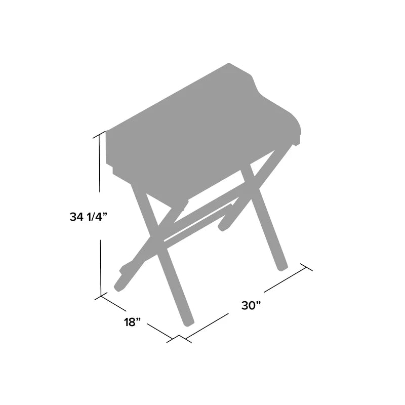Solid Wood 28" Folding Desk with Storage and Drawer