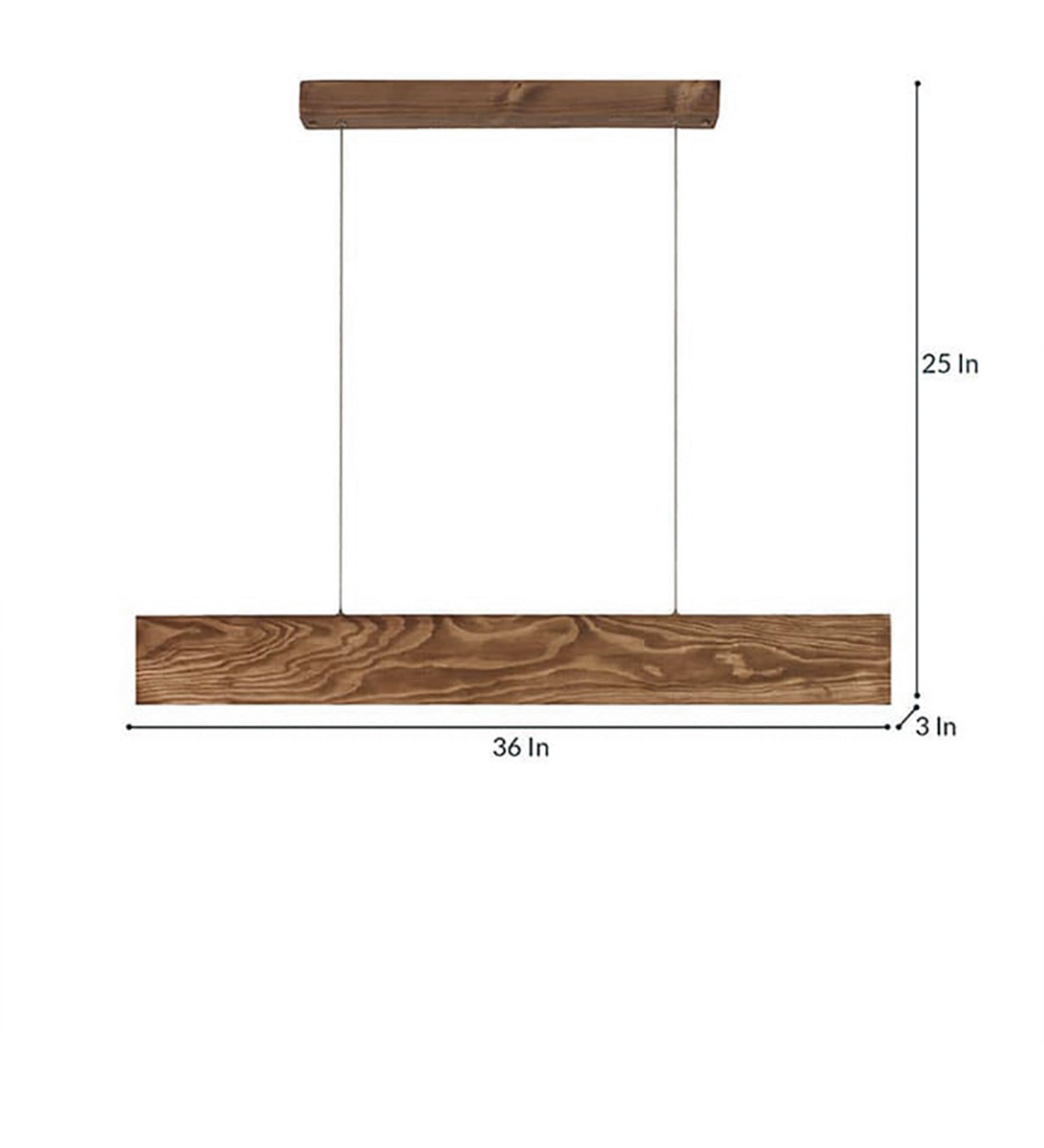 Clara 48 Brown Wooden LED Hanging Lamp