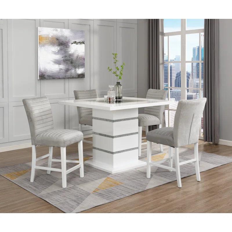 5 - Piece Pedestal Dining Set - Ouch Cart 