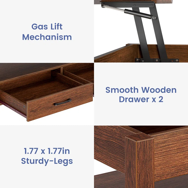 Coffee Table with Storage, Lift Top Coffee Table for Living Room