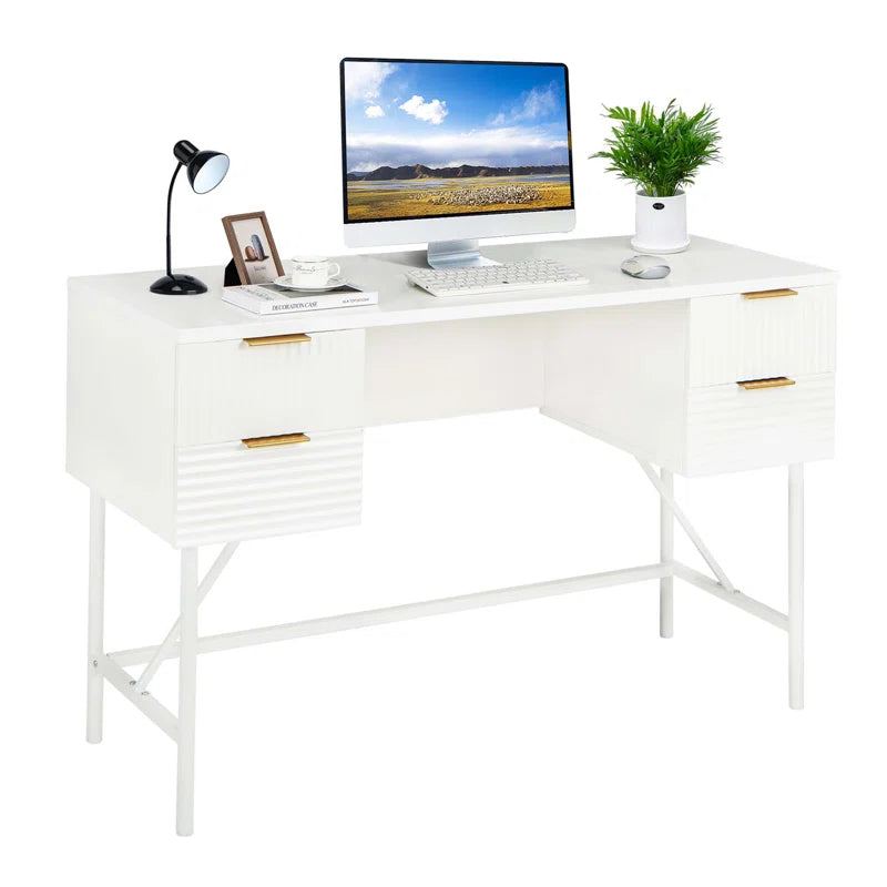 Metal Base Computer Desk