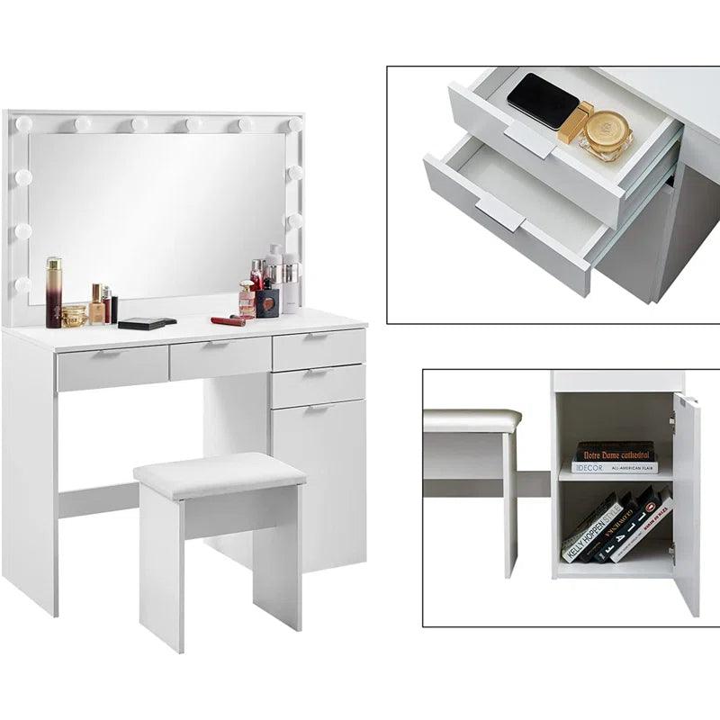 Ethan Dressing Table with Mirror - Ouch Cart 