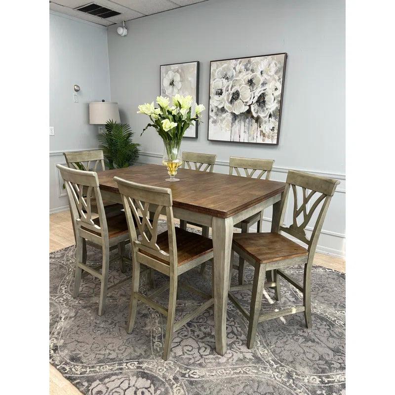 Extendable Solid Wood Dining Set - Ouch Cart 