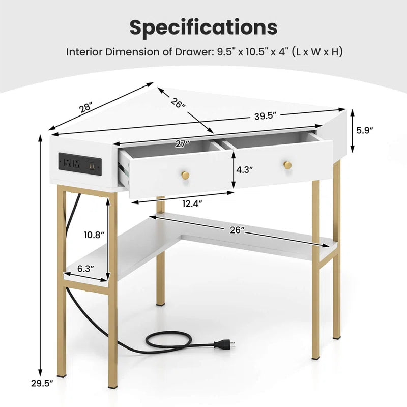 '' Corner Computer Desk for Efficient Workspaces"
