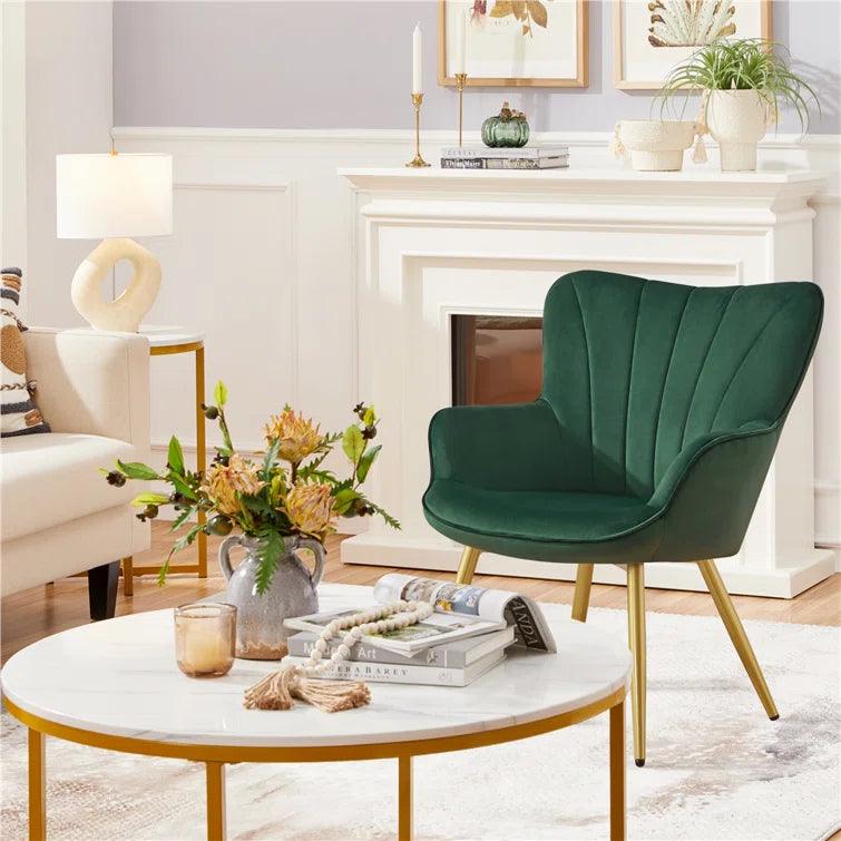 Cotati 63.5Cm Wide Tufted Velvet Armchair - Ouch Cart 