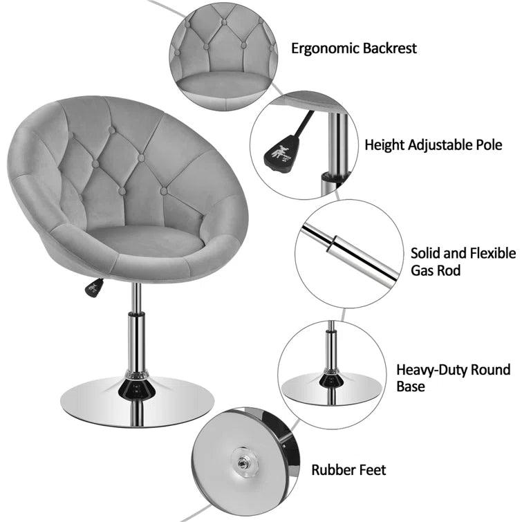 Cotati Wide Tufted Swivel Tub Chair - Ouch Cart 