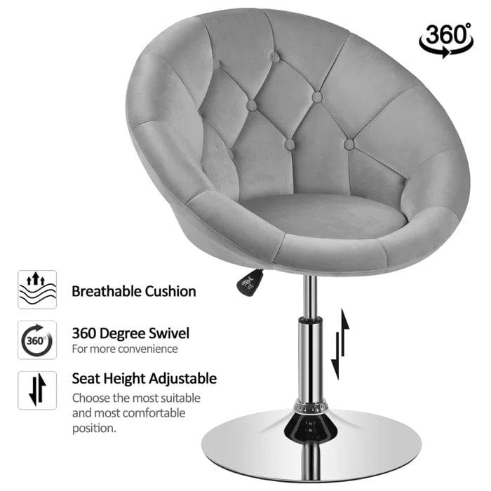 Cotati Upholstered Swivel Barrel Chair - Ouch Cart 